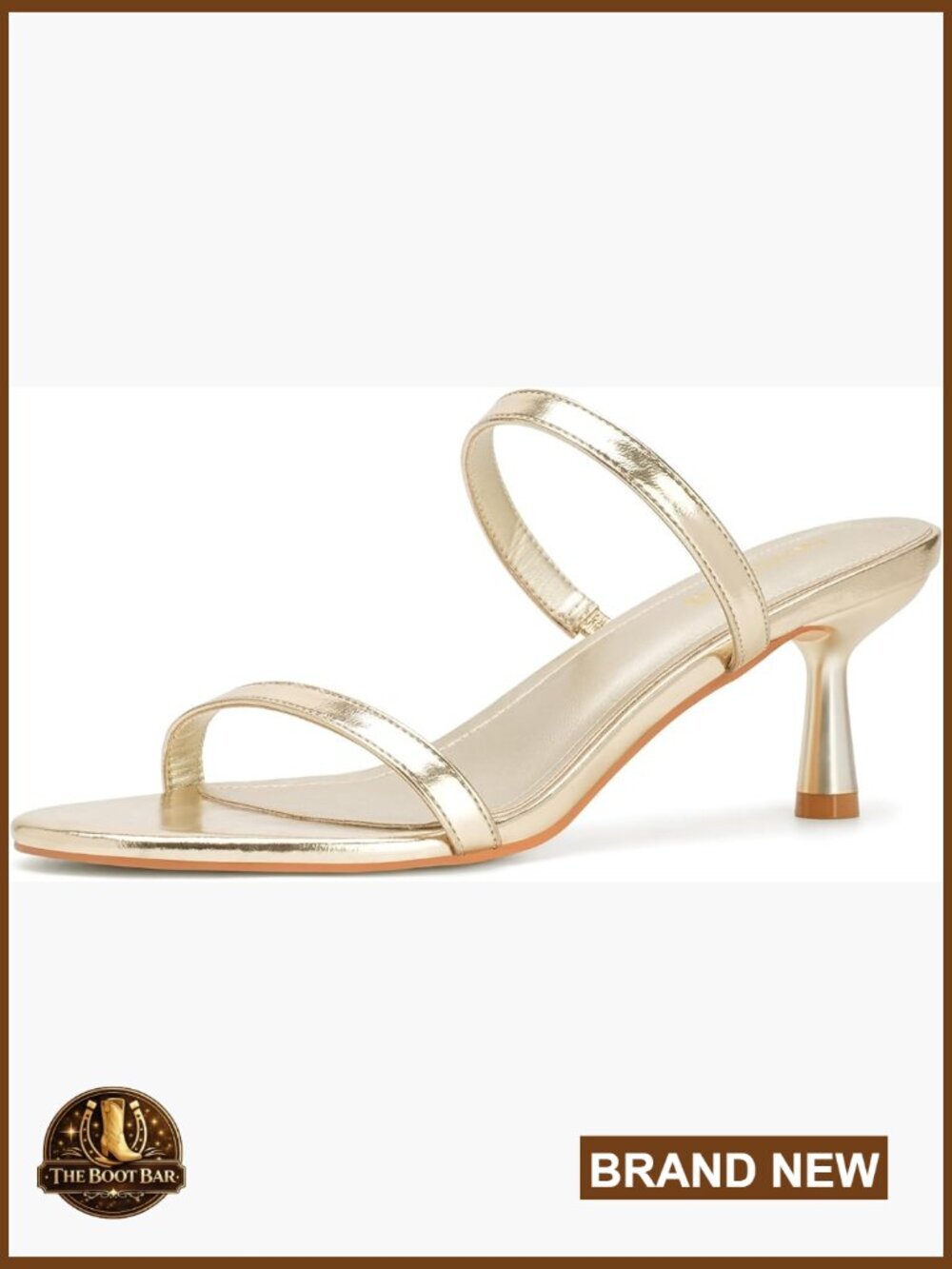 Kitten Heel Mule Sandals Strappy Slip On Dressy Low Heel Women's Shoes